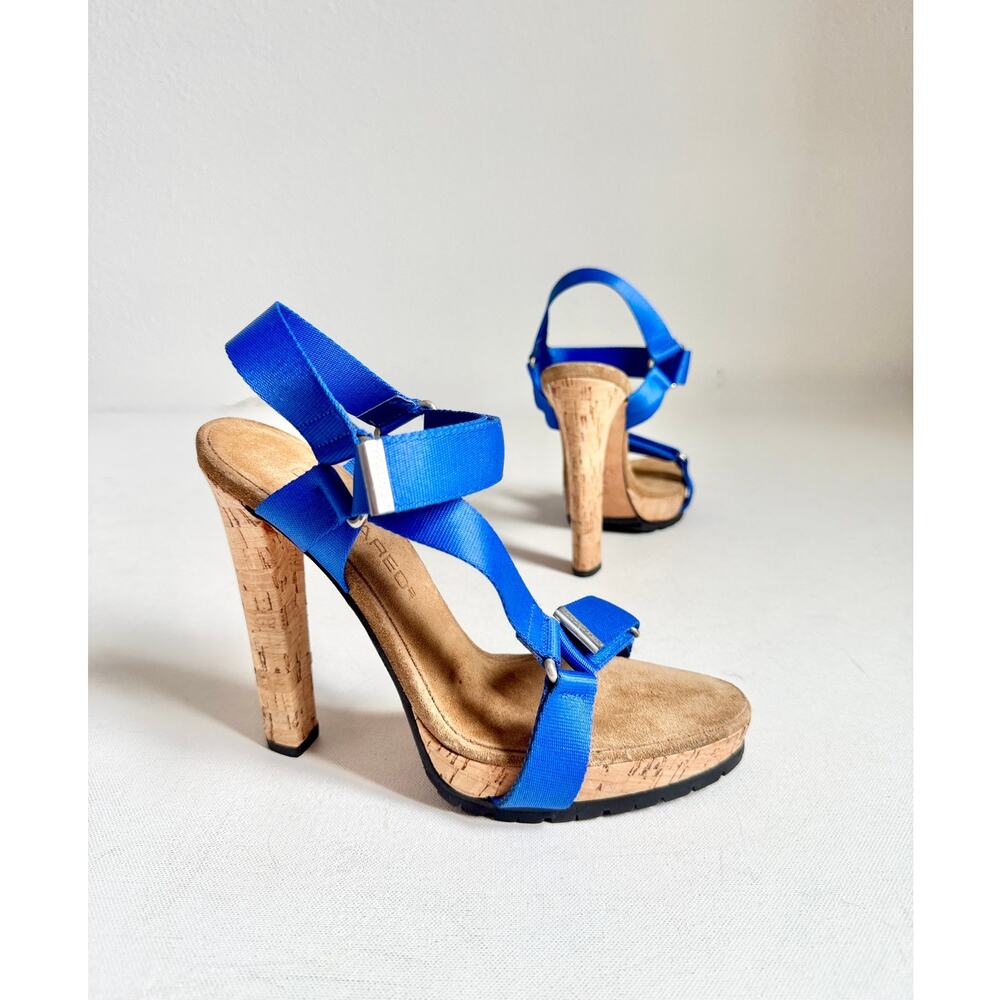 NEW Dsquared2 Nylon Strap Cork Heels